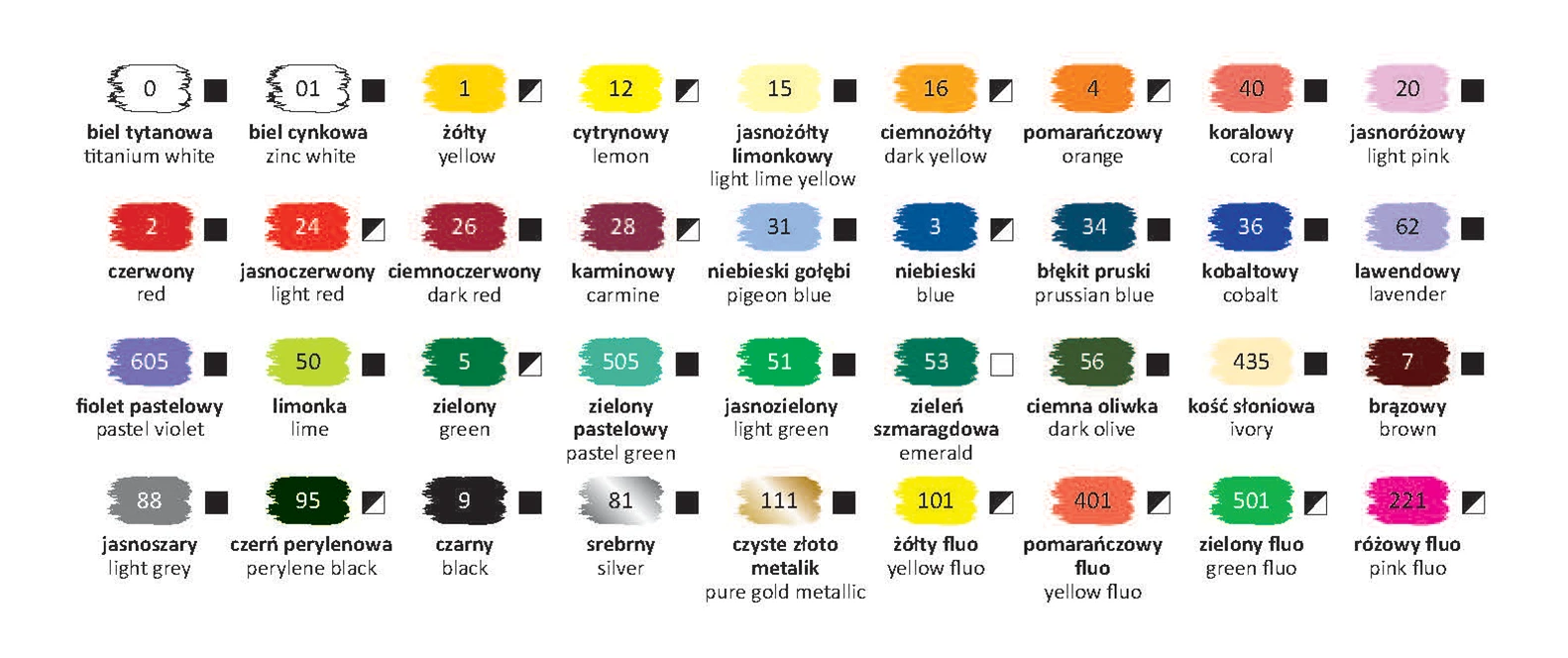 Farba akrylowa, zestaw 36 kolorów, Happy Color - obrazek 3